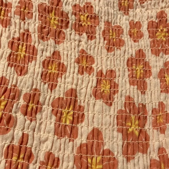 btween Pink and Orange Floral Matching‎ Tank and Skort Set with Hair Clip - Picture 4 of 6